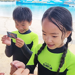 스쿠버 체험 수료증 제공